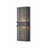 Z-Lite Eclipse 2 Light Outdoor Wall Sconce, Black And Seedy 577M-BK-LED